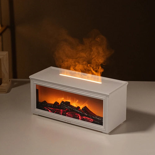7 Colors of Essential Oil Fireplace Diffuser Mini Flame Aromatherapy Fireplace Humidifier Aromatherapy Oil Diffuser AG-HY05