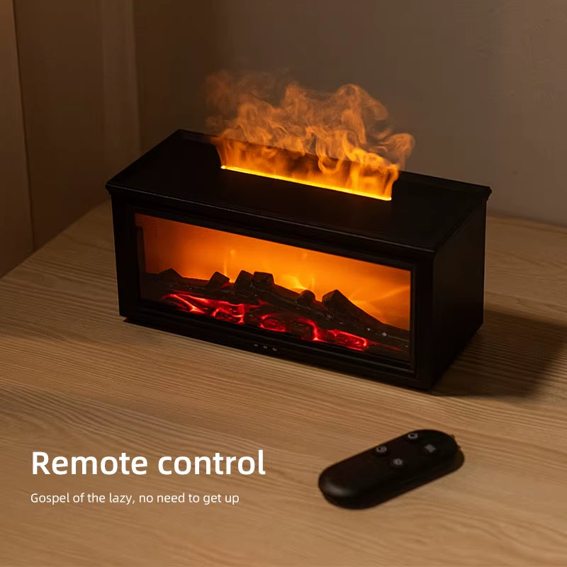 7 Colors of Essential Oil Fireplace Diffuser Mini Flame Aromatherapy Fireplace Humidifier Aromatherapy Oil Diffuser AG-HY05